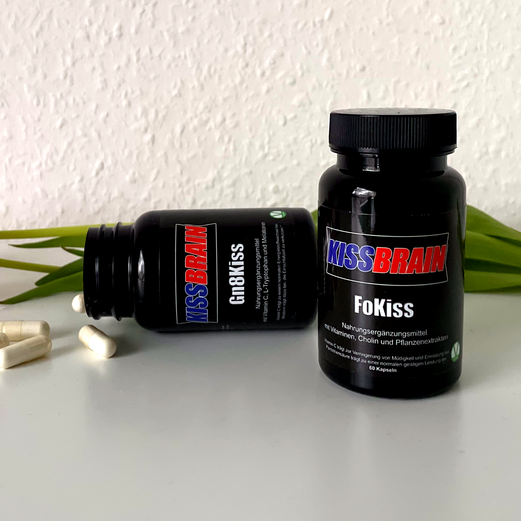 KissBrain Fokiss Gn8Kiss Bundle Rose Kapseln Dose Schwarz
